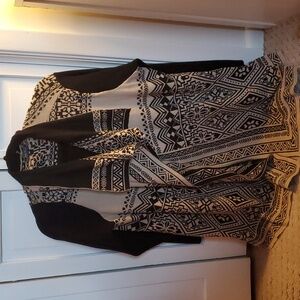 Lucky Brand Aztec open cardigan jacket 2X